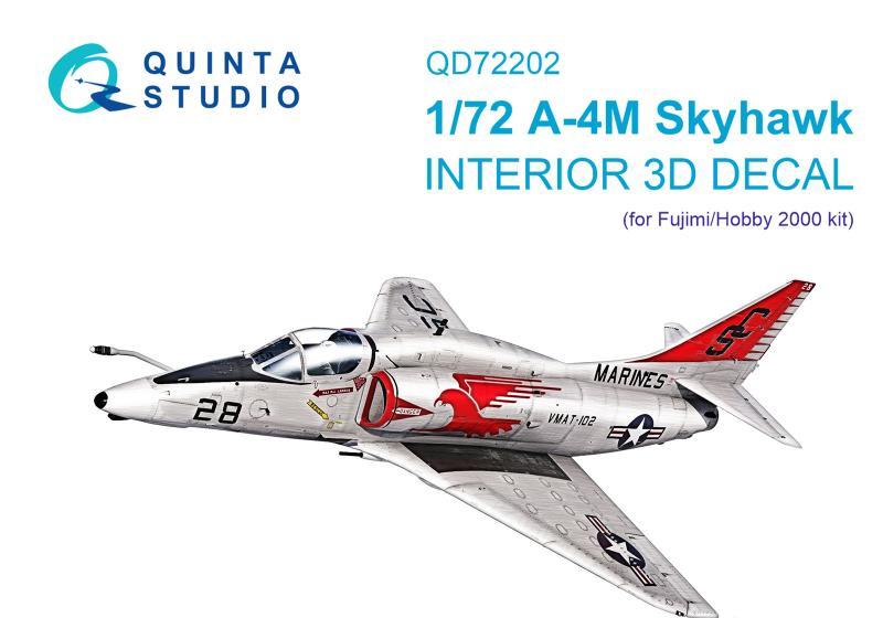 1:72 3D Декаль интерьера кабины A-4M Skyhawk (Fujimi/Hobby 2000) - QD72202