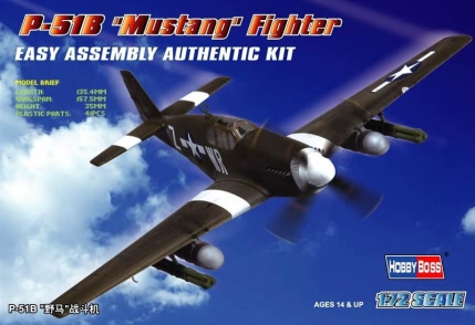 1:72 Сборная модель P-51B 'Mustang' Fighter - 80242