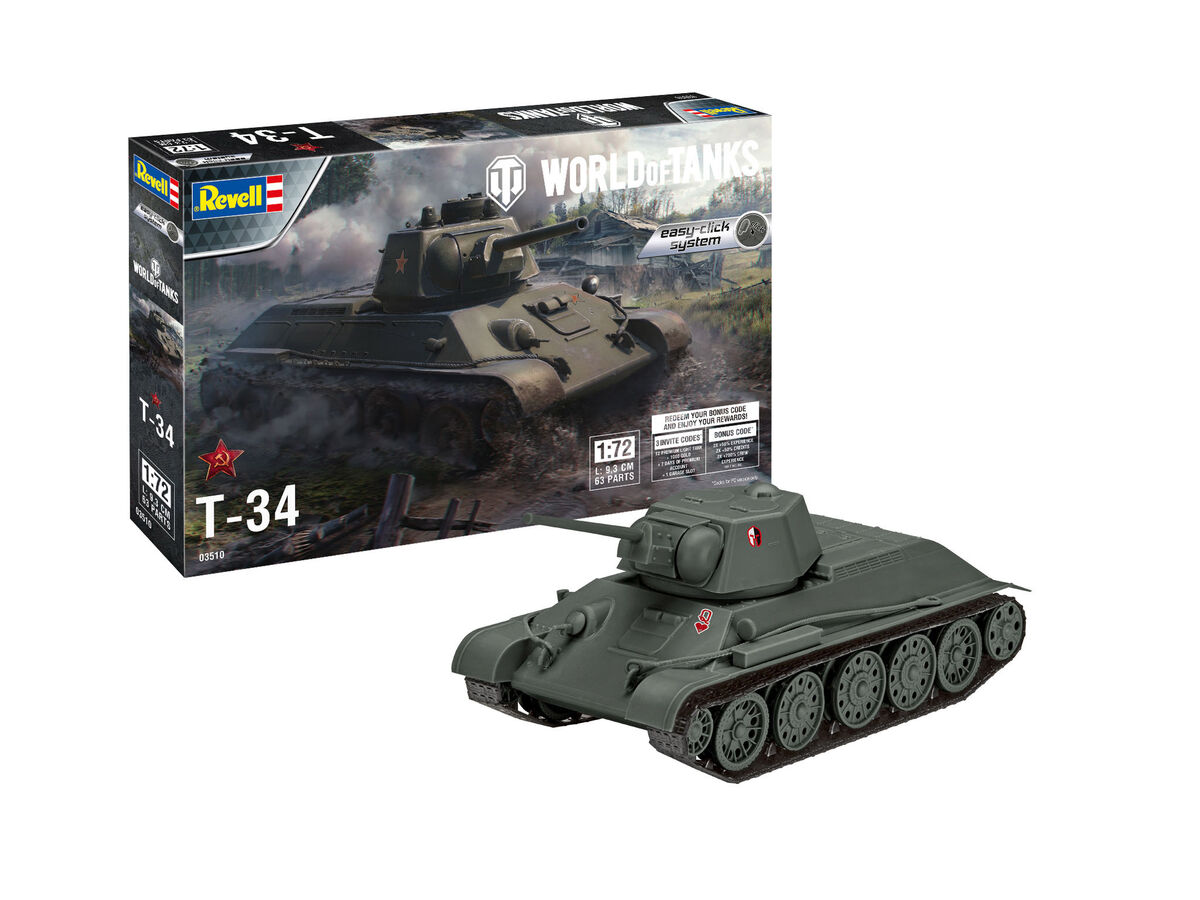 1:72 Сборная модель T-34 'World of Tanks' - 03510