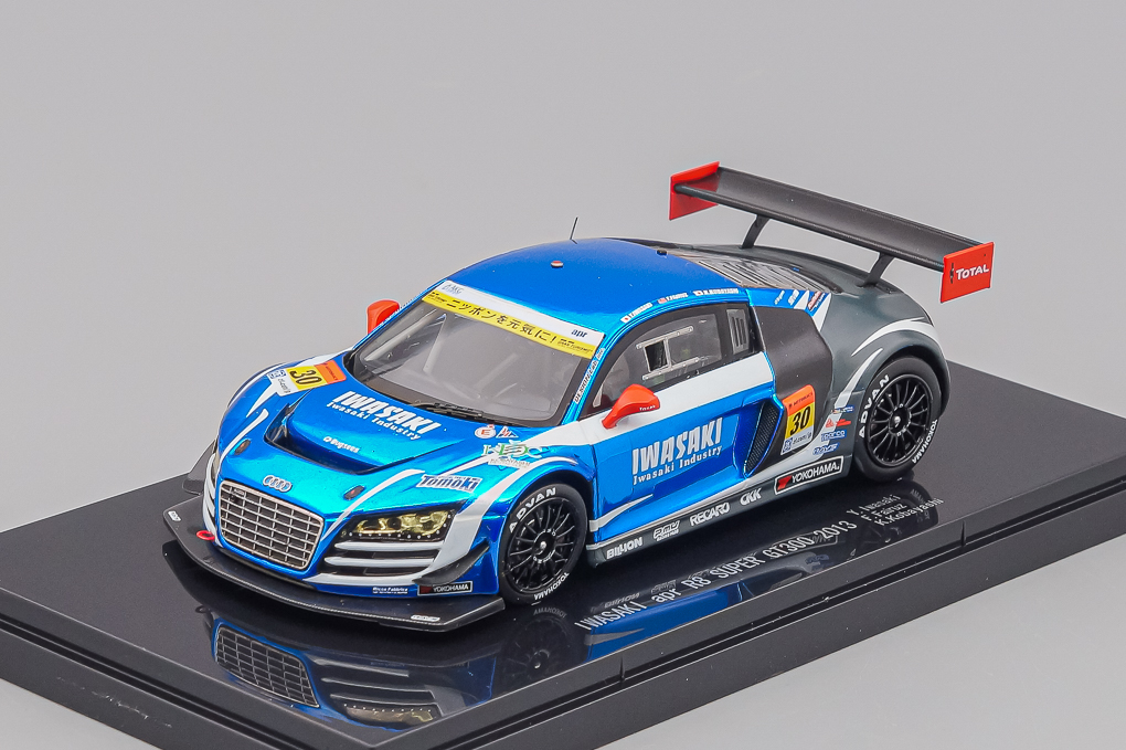 1:43 AUDI R8 Iwasaki APR #30 SuperGT300 2013 Iwasaki -Fairuz - Kobayashi, blue metallic / black - 44933