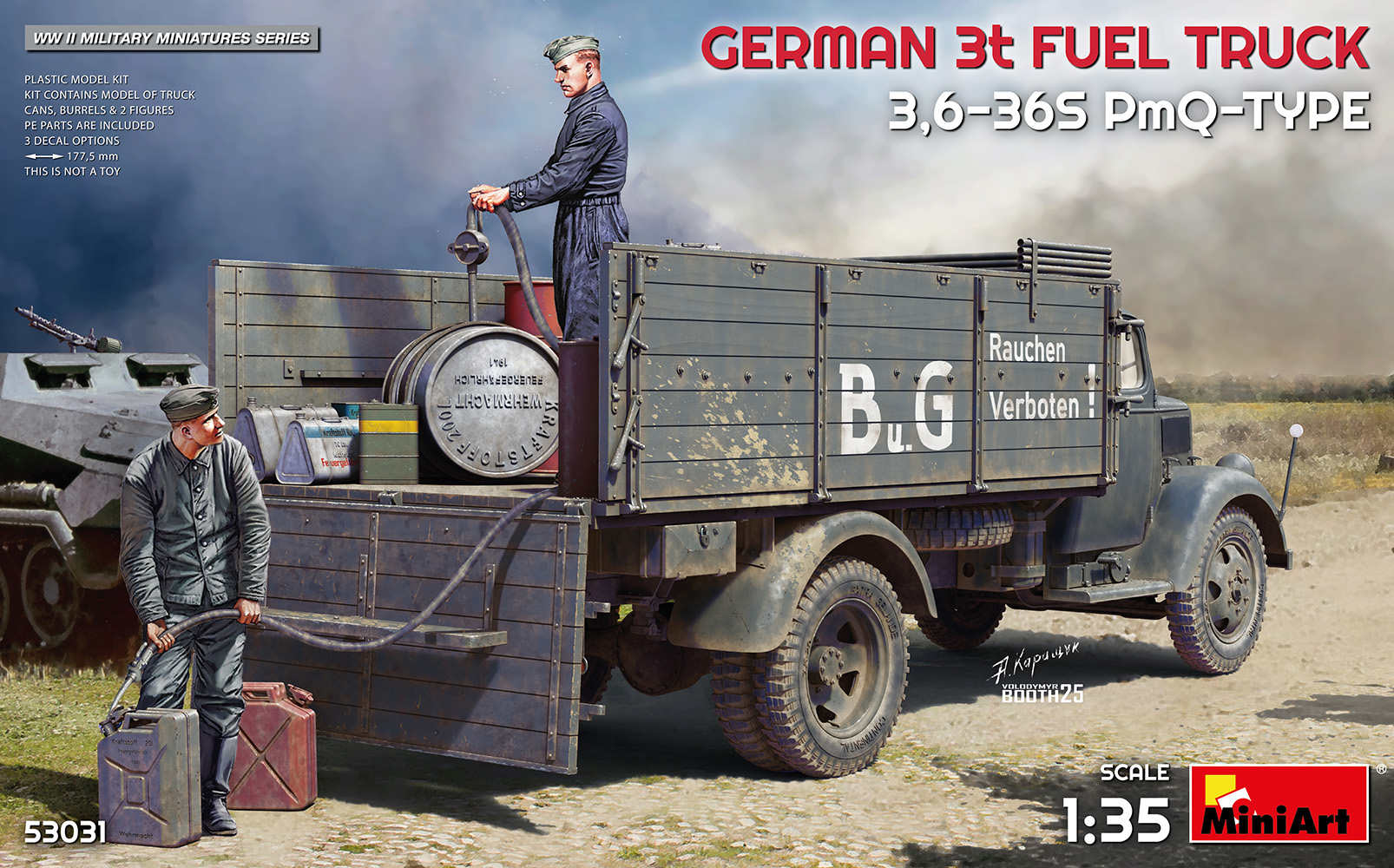 1:35 Сборная модель OPEL Blitz German 3t Fuel Truck 2-assi 1941 - 53031