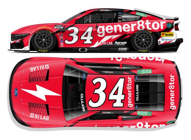 1:64 Ford Mustang #34 Todd Gilliland *geneg8tor*, red/white 2025 - C342561GN8TG