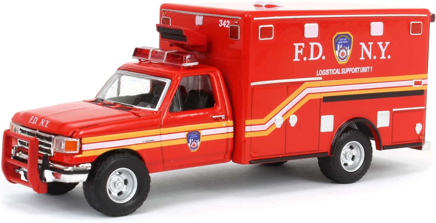 1:64 FORD F-350 Ambulance Logistical Support Unit 'New York City Fire Department'(FDNY) (пожарный), (1989) - 67067