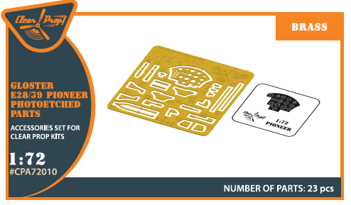 1:72 Фототравление интерьер для самолета Gloster E28/39 - CPA72010