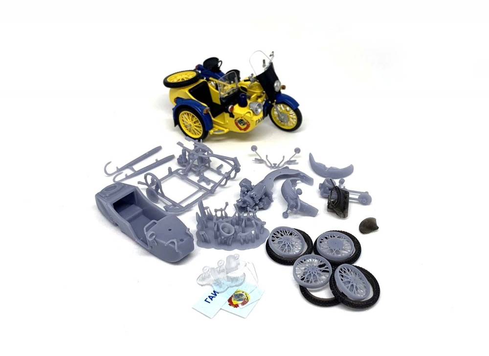 1:43 Сборная модель М-67-36П (гаи-милиция) патрульный 70-ые годы - mkaut0155