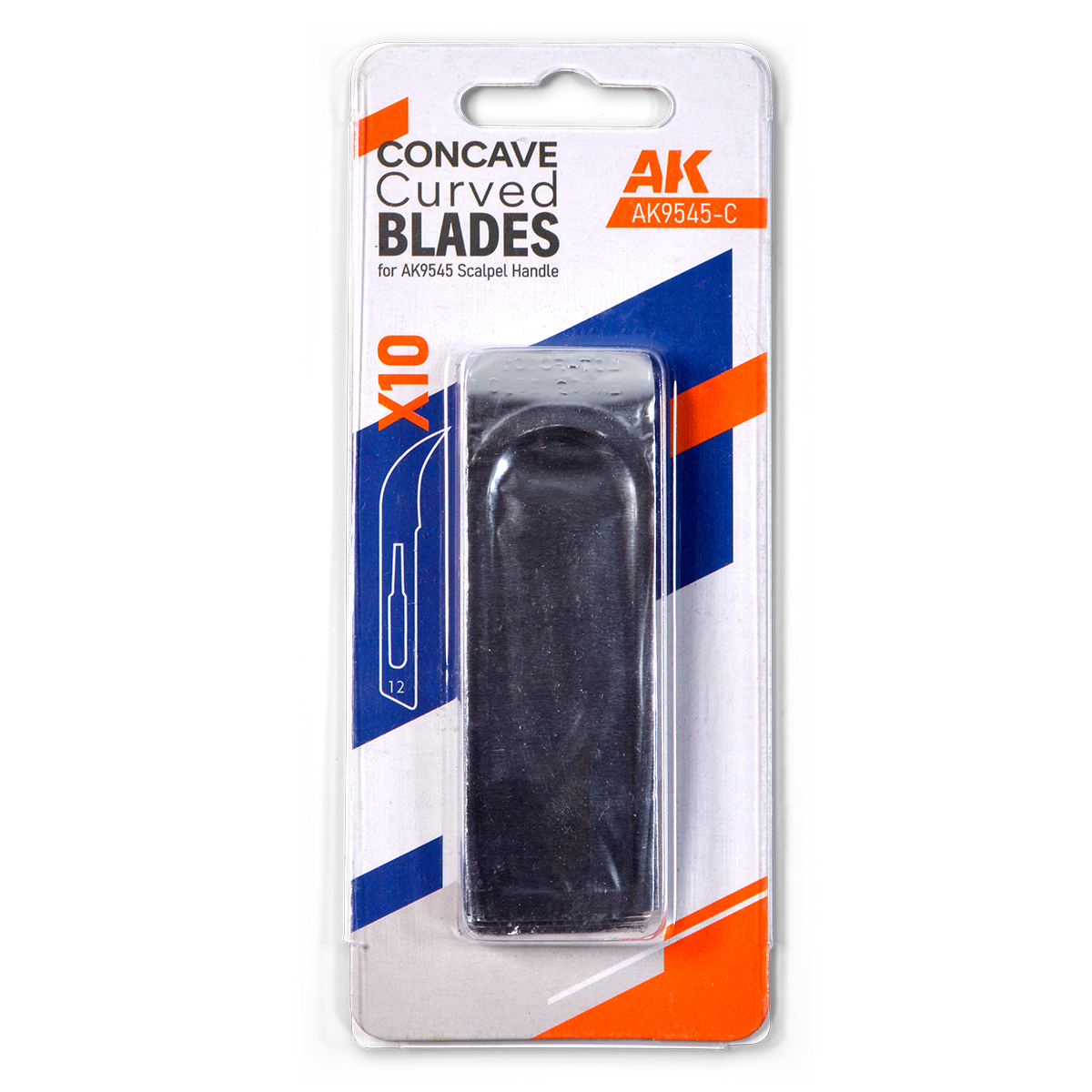 Вогнутые лезвия для AK9545 (10 шт.) / Concave Curved Blades For AK9545 (10 Units) - AK9545-C