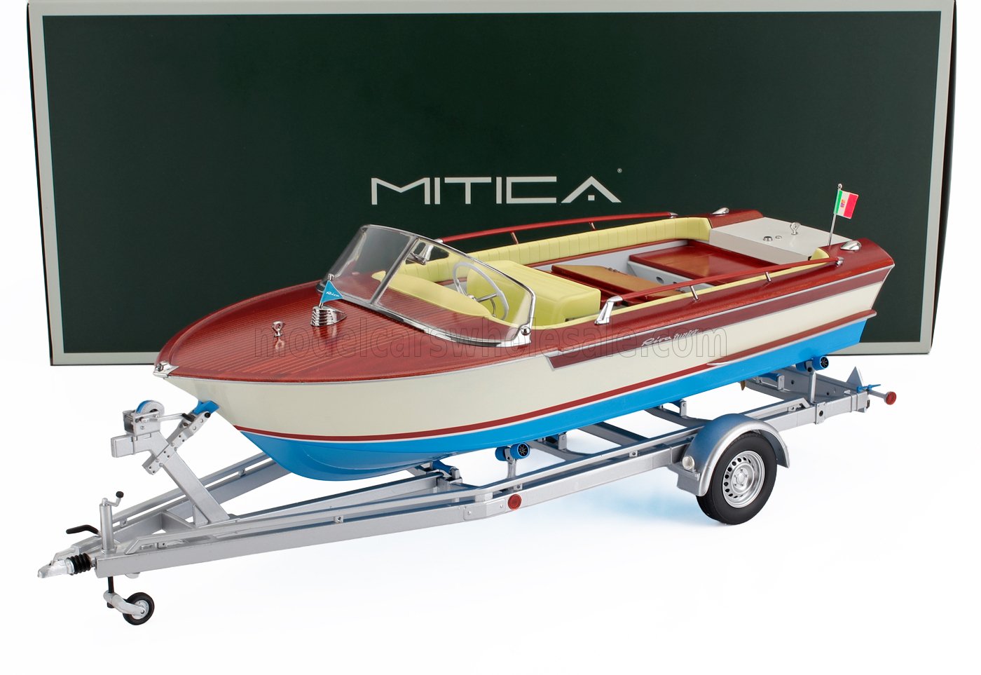 1:18 Моторная лодка Riva Junior (1966), слоновая кость / жёлтый - 206002-D