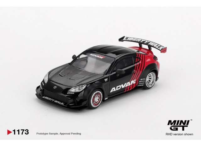 1:64 TOYOTA GR86 LB Nation *Advan* (2025), black/red - MGT01173Rhd