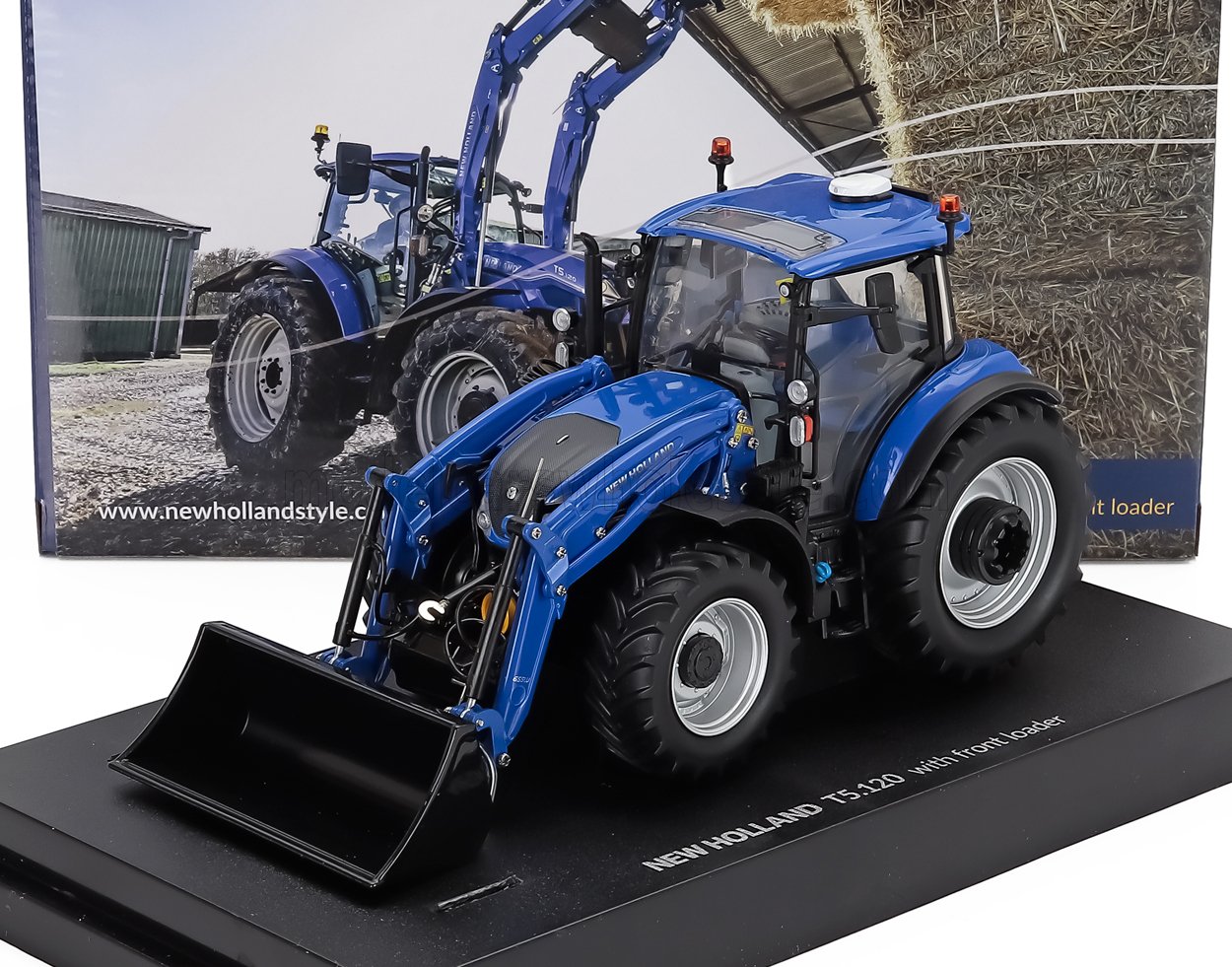 1:32 NEW HOLLAND T5.120 Tractor With Front Loader (2018), Blue Black - UH6874