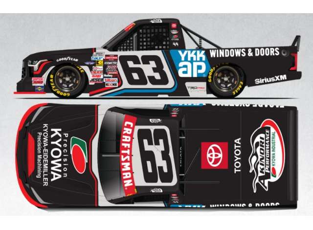 1:64 Toyota Tundra #63 Akinori Ogata *KyowaIndustrial/YKK AP*, black/white/red 2025 - T632565KYIAO
