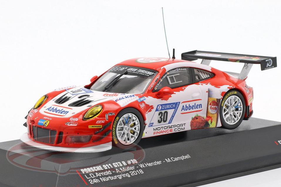 1:43 PORSCHE 911 GT3 R Frikadelli Racing Team 24h Nuerburgring David Lance Arnold, Alexander Müller, Wolf Henzler, Matt Campbell (2018) - CMR43015