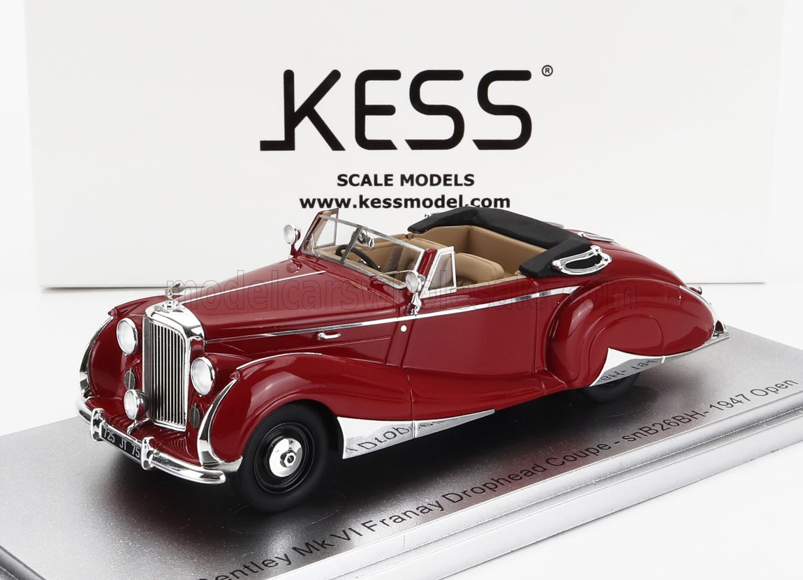 1:43 BENTLEY Mkvi Franay Snb26bh Drophead Coupe Cabriolet Open (1947), Red - KE43043041