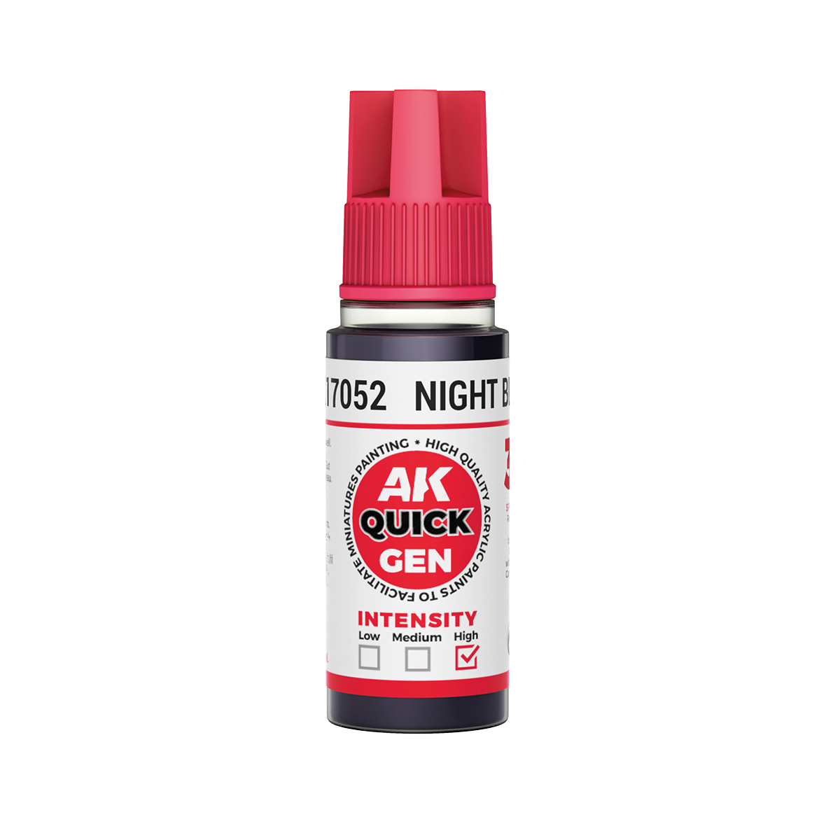Краска акриловая QUICK GEN - Ночной чёрный / NIGHT BLACK, 18мл - AK17052