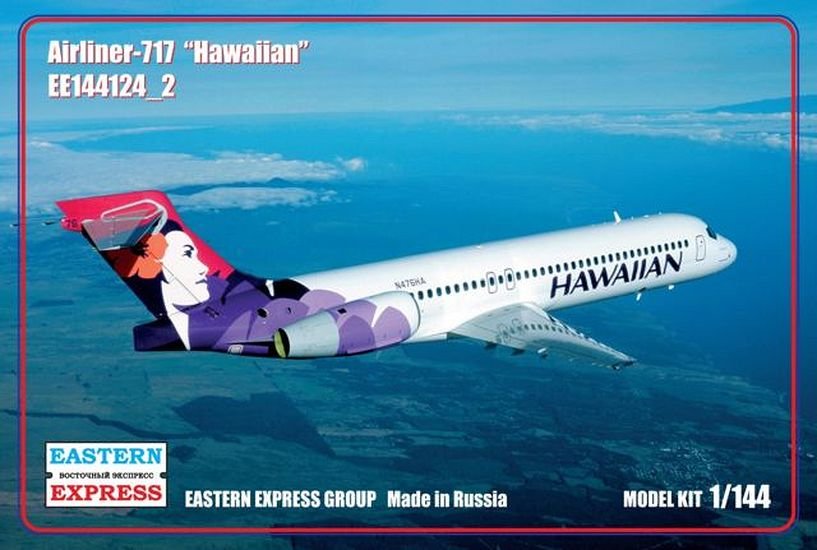 1:144 Сборная модель Авиалайнер Boeing 717 (Hawaiian Airliner) - 144124-2