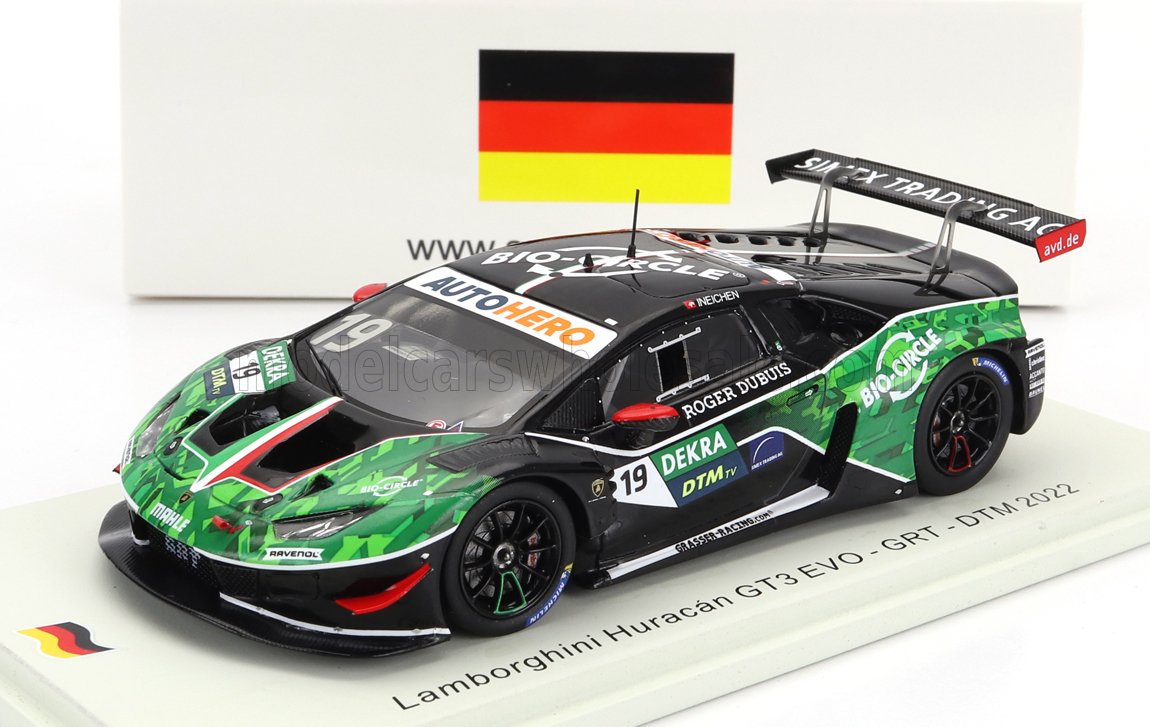 1:43 LAMBORGHINI Huracan Gt3 Evo №19 Grt Dtm (2022) Rolf Ineichen, Black Green - SG871