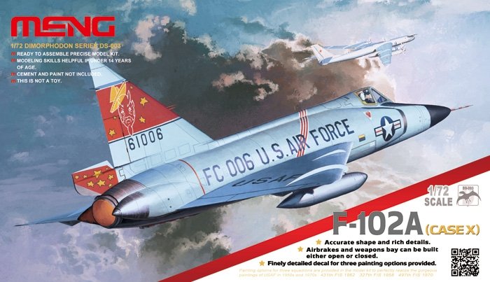 1:72 Сборная модель F-102A (CASE X) “GEORGE WALKER BUSH” - DS-003S