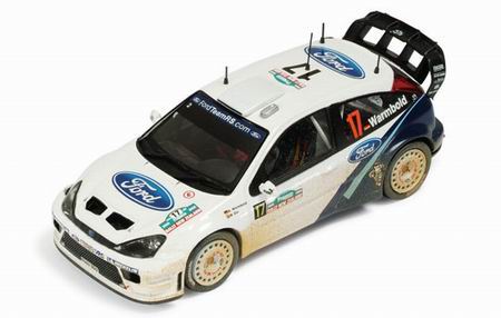 1:43 FORD Focus WRC 17 A.Warmbold-M.Orr Rally New Zealand (with dirty effects) 2005, белый - RAM189