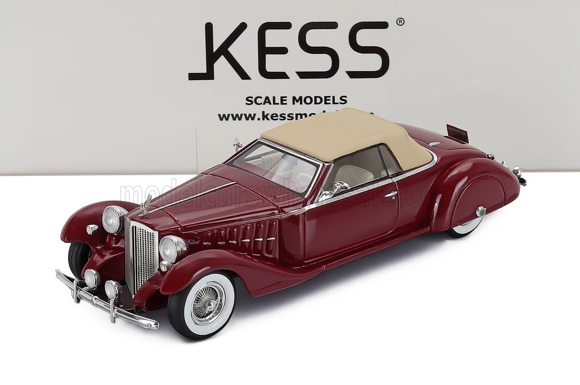 1:43 PACKARD BAYLIFF Roadster Closed (1949), bordeaux/beige - KE43062021