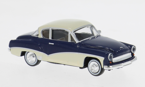 1:87 Wartburg 311 Coupe 1959, dunkelblau/hellbeige - BRE27160