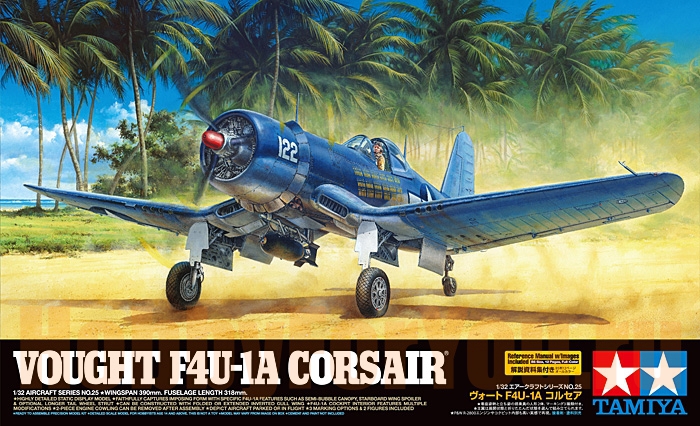 1:32 Сборная модель F-4U-1A Corsair с набором фототравления, и подставкой - 60325