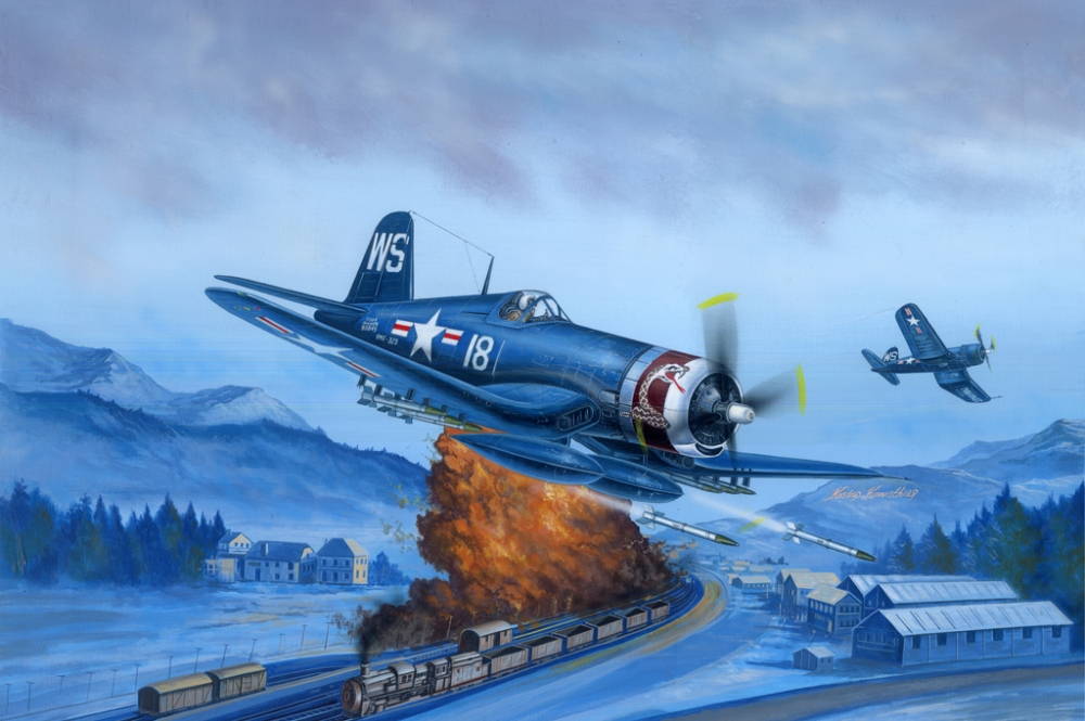 1:48 Сборная модель Самолет F4U-4 Corsair Late version - 80387