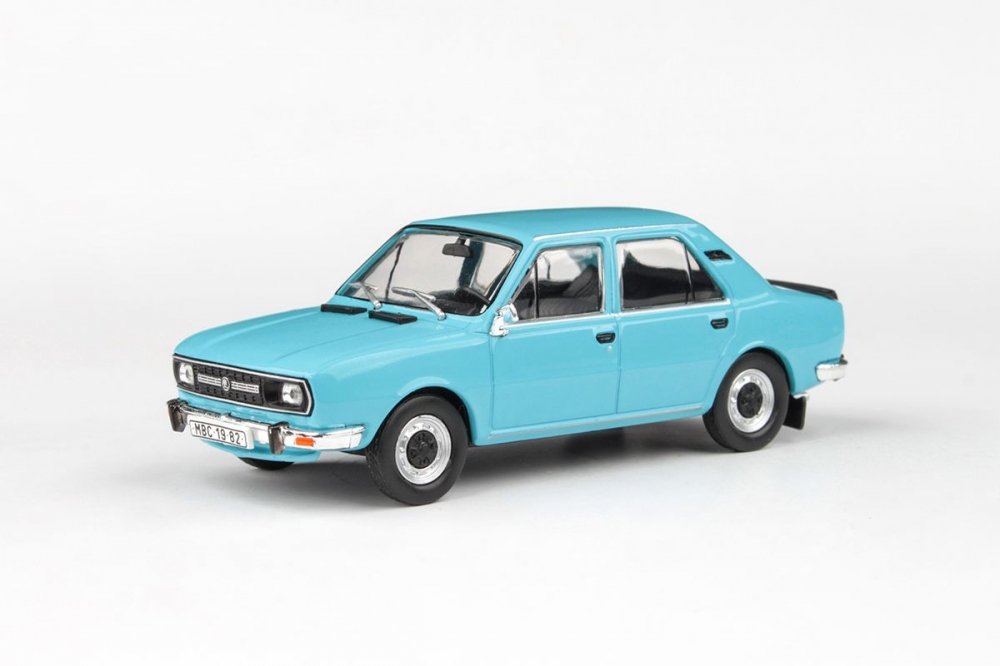 1:43 SKODA 120L 1982 Modrá Světlá -   časopis - 724MF