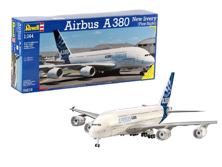 1:144 Сборная модель Пассажирский самолет Airbus A-380 новая ливрея - 04218