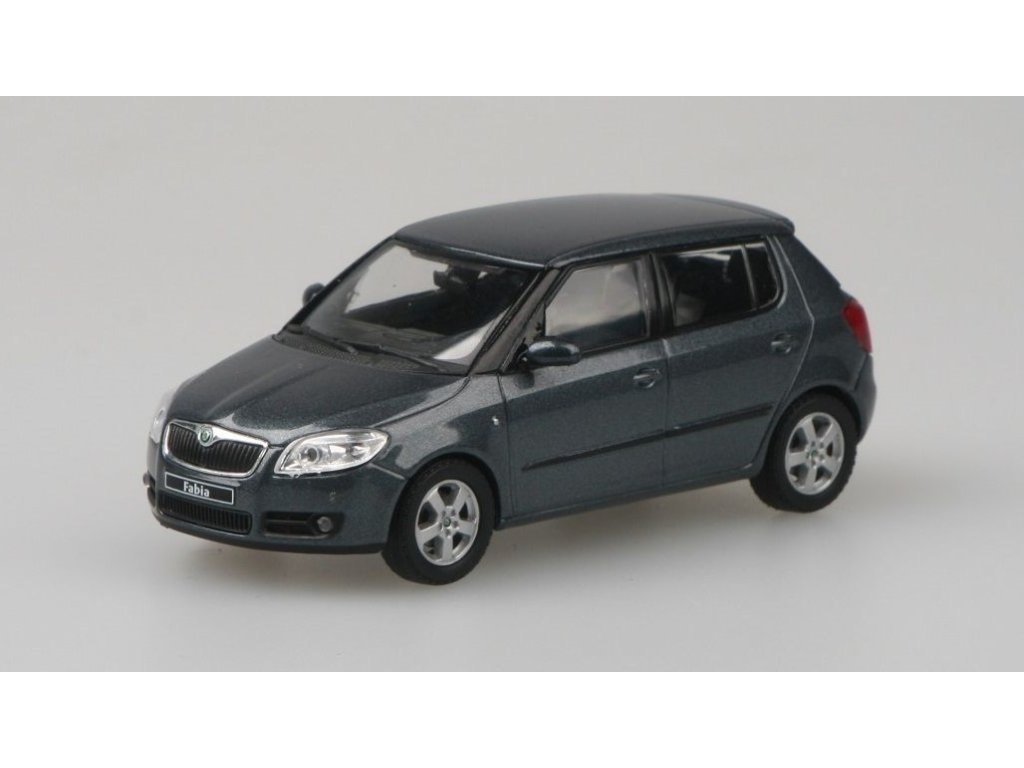 1:43 SKODA Fabia 2 Šedá Anthracite Metal - Speciální edice s nálepkami - 001SEDAANTHRACITE