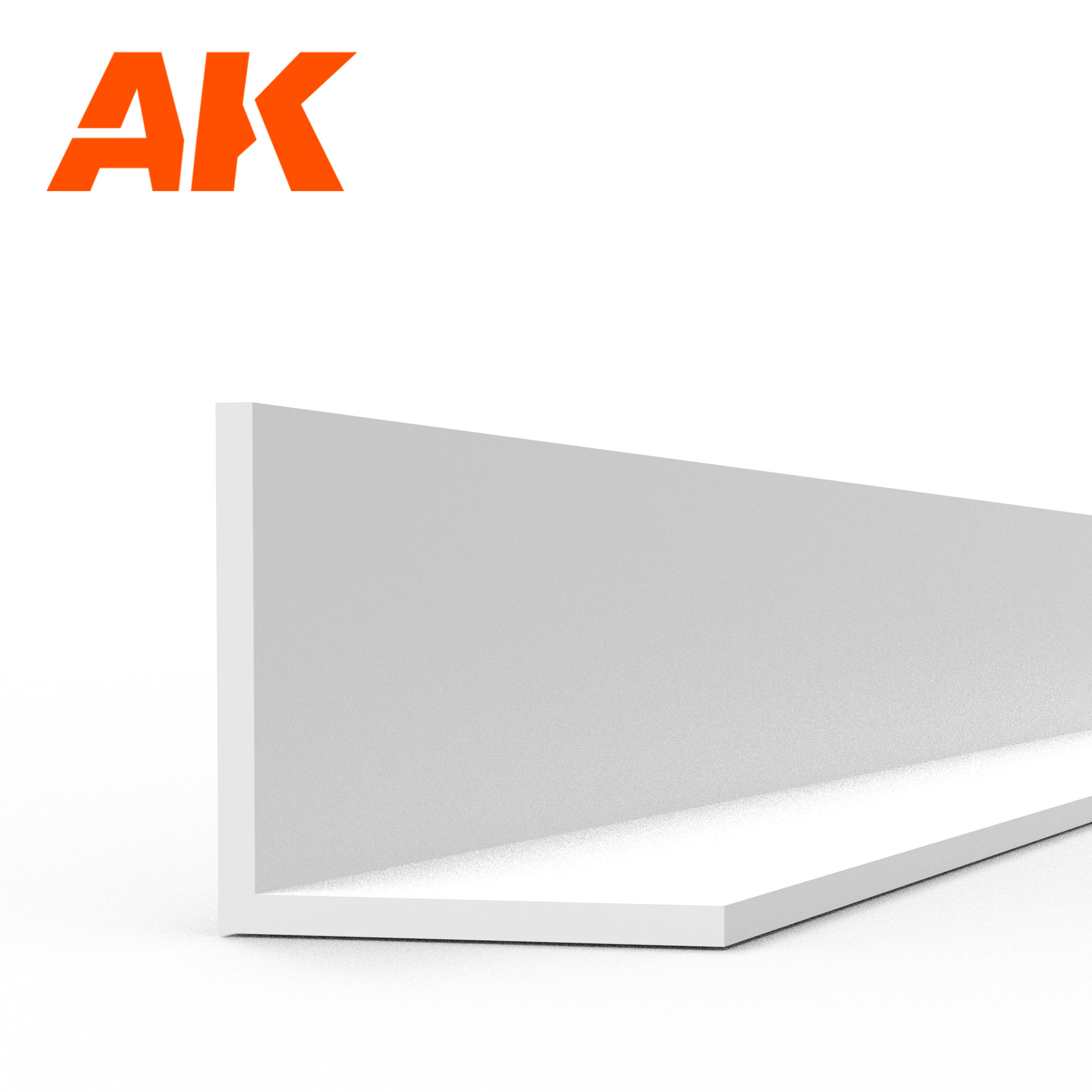 Непрозрачный белый полистироловый уголок (3.5 x 3.5 x 350mm) / Angle STYRENE STRIP - AK6562