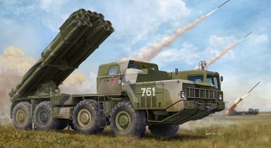 1:35 Сборная модель РСЗО 9А52-2 Смерч-М - 01020