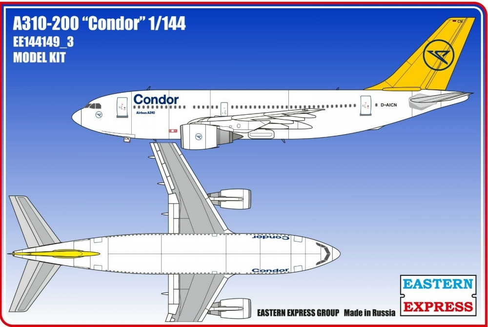 1:144 Сборная модель Авиалайнер А310-200 Condor - 144149-3