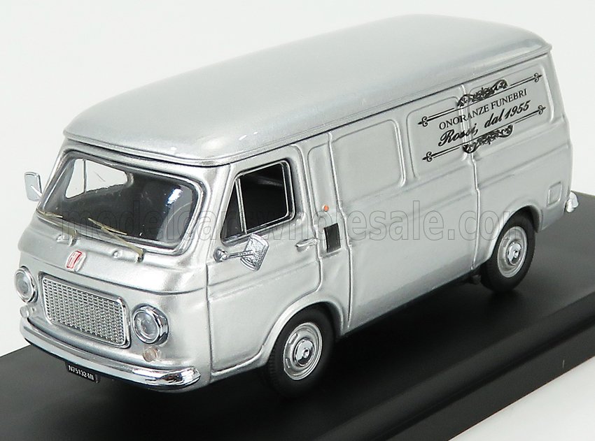 1:43 FIAT 238 Van Onoranze Funebri Rossi (1972) - Hearse - Carro Funebre - Funeral Car, Silver Grey - 4653