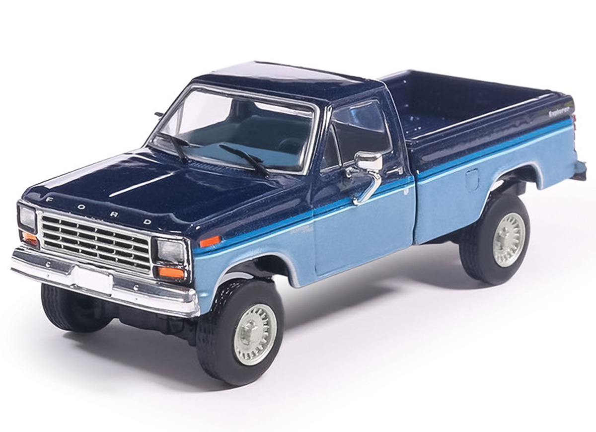 1:64 FORD F-150 Custom Explorer Short Bed Styleside 4x2 Pickup (1981), 2 tone blue - IA64030