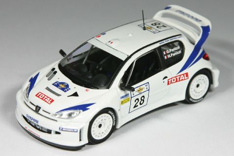 1:43 PEUGEOT 206 WRC Panizzi Gilles - Panizzi Herve Rally Acropolis (2001), white - AR-50