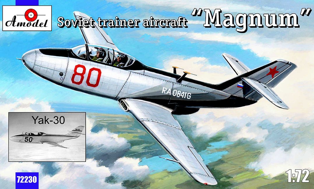 1:72 Сборная модель Советский реактивный учебно-тренировочный самолёт Як-30 (1960) - 72230