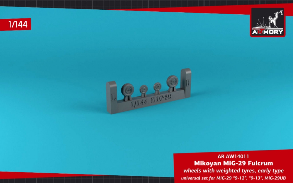 1:144 Колёса ранние для самолёта Микояна и Гуревича, тип 29 Fulcrum - AW14011