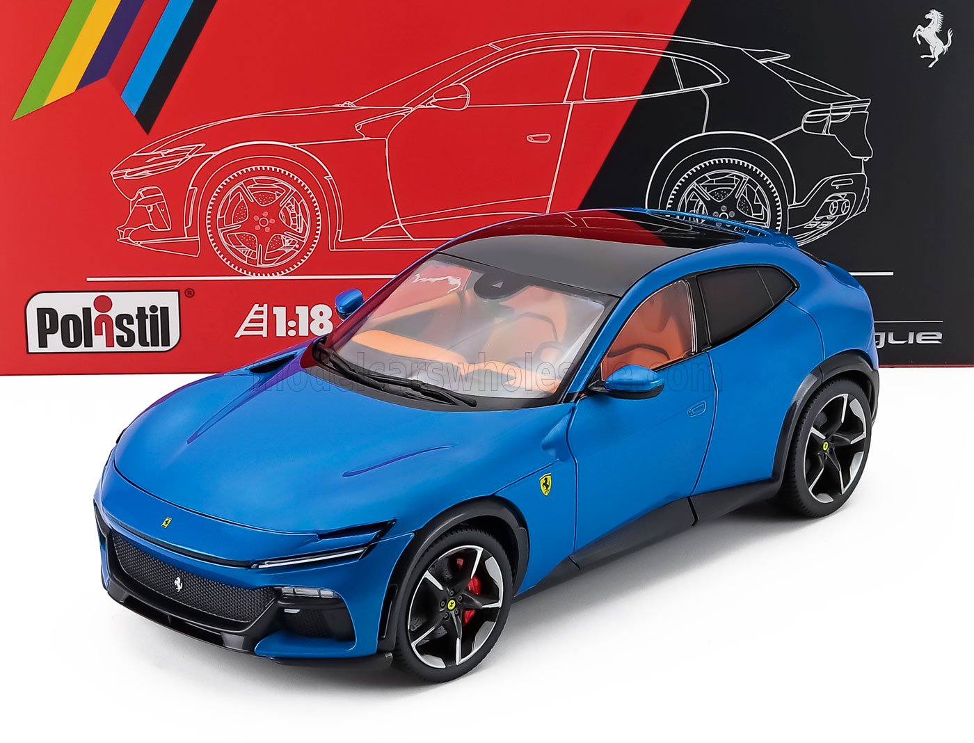 1:18 FERRARI Purosangue (2022) - Numbered One By One, Blu Corsa - Blue Met - 18FE02022-HC