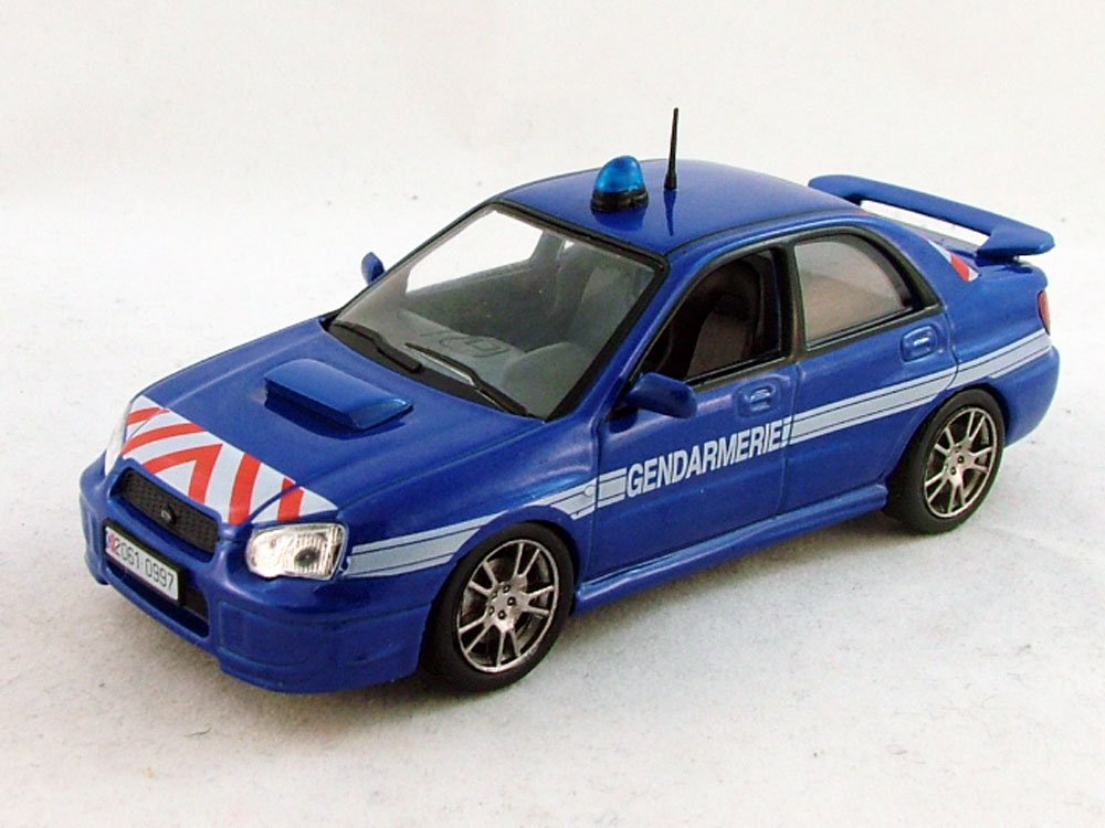 1:43 SUBARU Impreza Полиция Франции, Полицейские Машины Мира 4, синий - PCW004