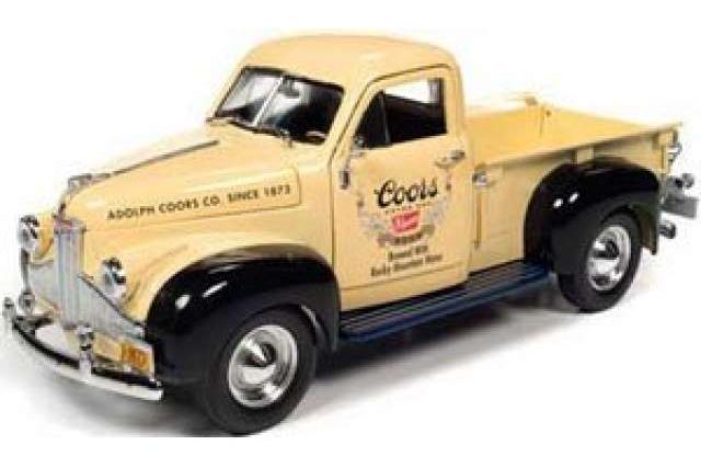 1:24 STUDEBAKER Pick-up Truck Coors Pilsner (1947) Tan with Coors Graphics - AW24012
