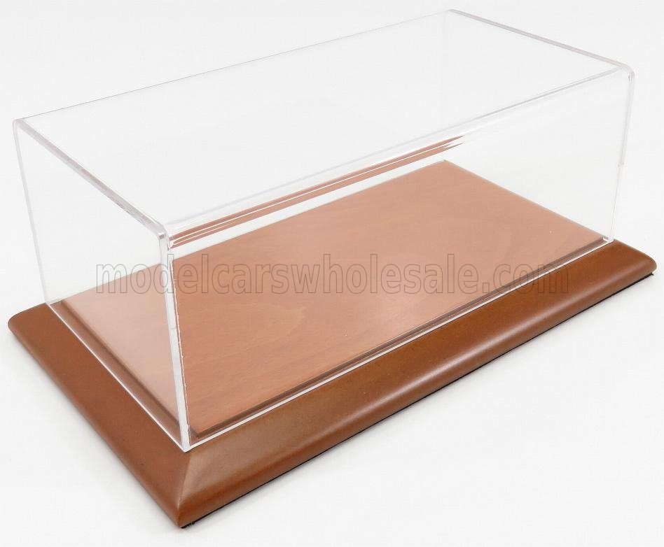 1:24 VETRINA DISPLAY BOX Molsheim Base In Legno - Wood Cherry Base - Lungh.lenght Cm 23 X Largh.width Cm 12 X Alt.height Cm 8.5 (altezza Interna 8.0 Cm ), Plastic Display - ATL10045