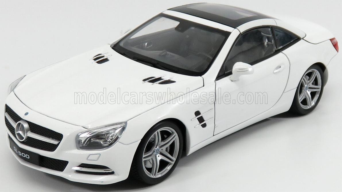 1:18 MERCEDES-BENZ SL-CLASS SL500 (R231) Spider Cabriolet Closed (2012), white - 18046H-W