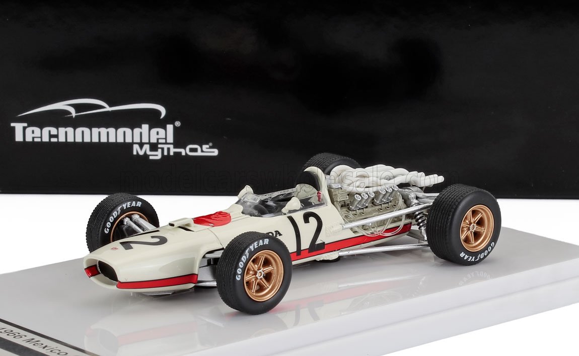 1:43 HONDA F1 Ra273 №12 Mexico Gp (1966) Richie Ginther, White - TM43-58D