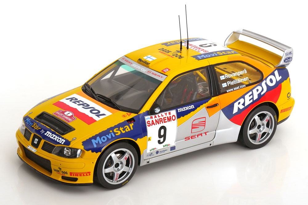 1:18 SEAT Cordoba Evo 2 WRC No 9  Rally Sanremo, Rovanperä/Pietiläinen (1999) - OT483