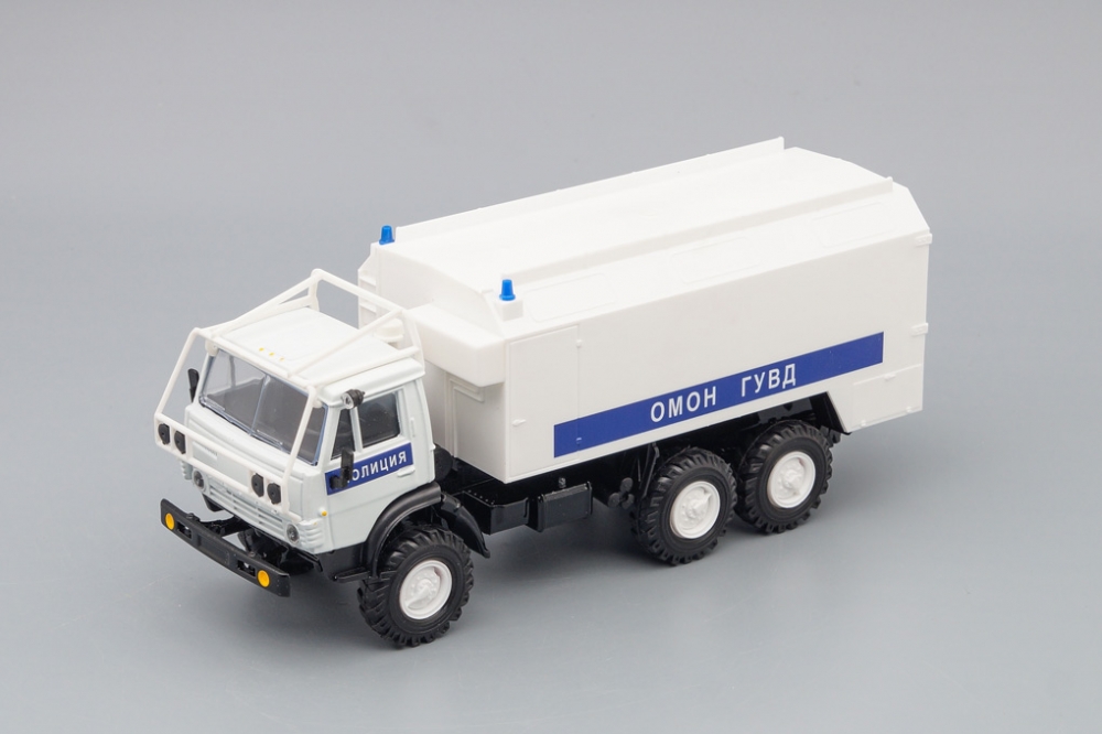 1:43 Камский 4310 Полиция ОМОН ГУВД, белый, белые диски - ELK-934