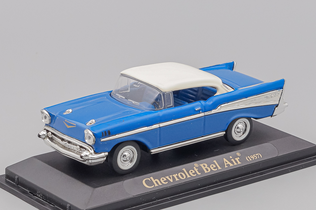 1:43 CHEVROLET Bel Air (1957), blue / white roof - 94201blwr-X1
