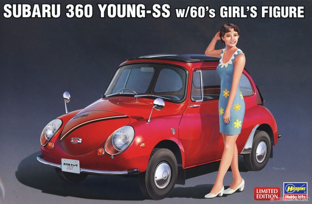 1:24 Сборная модель SUBARU 360 Young-ss With Girl Figure (1958) - 52291