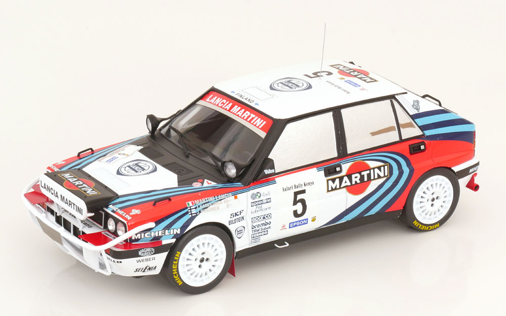1:18 LANCIA Delta Integrale 16v Martini (night Version) N 5 2nd Rally Safari (1990) Juha Kankkunen - Juha Piironen, White Blue Red - 18RMC139C