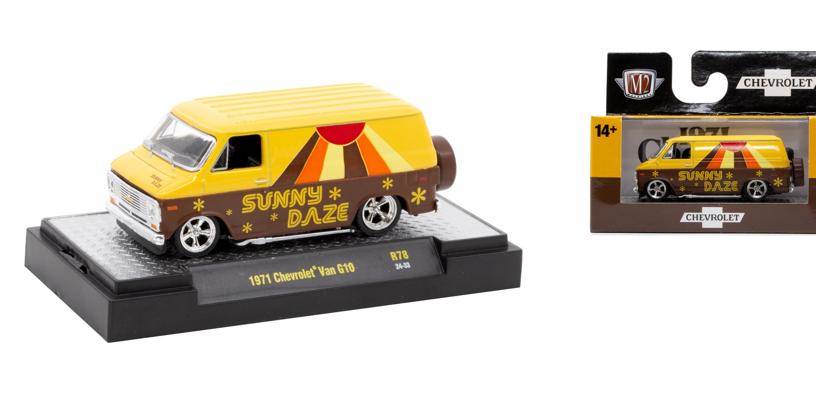 1:64 CHEVROLET Van G10 (1971), brown/yellow - R782433