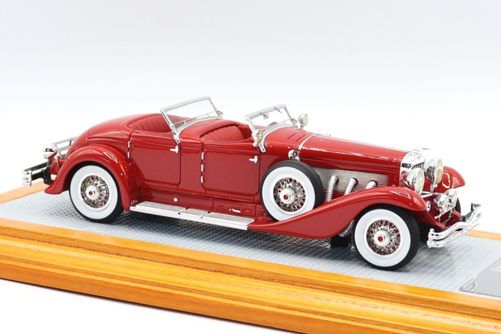 1:43 Duesenberg Model J Dual Cowl Phaeton sn2583 Walker La Grande 1930 Orig,& Cur, Car, Red - IL43129