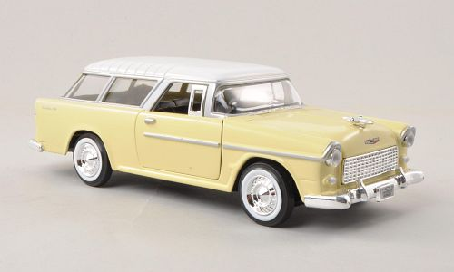 1:24 CHEVROLET Bel Air Nomad 1955, yellow / white - MOM73248YELLOW